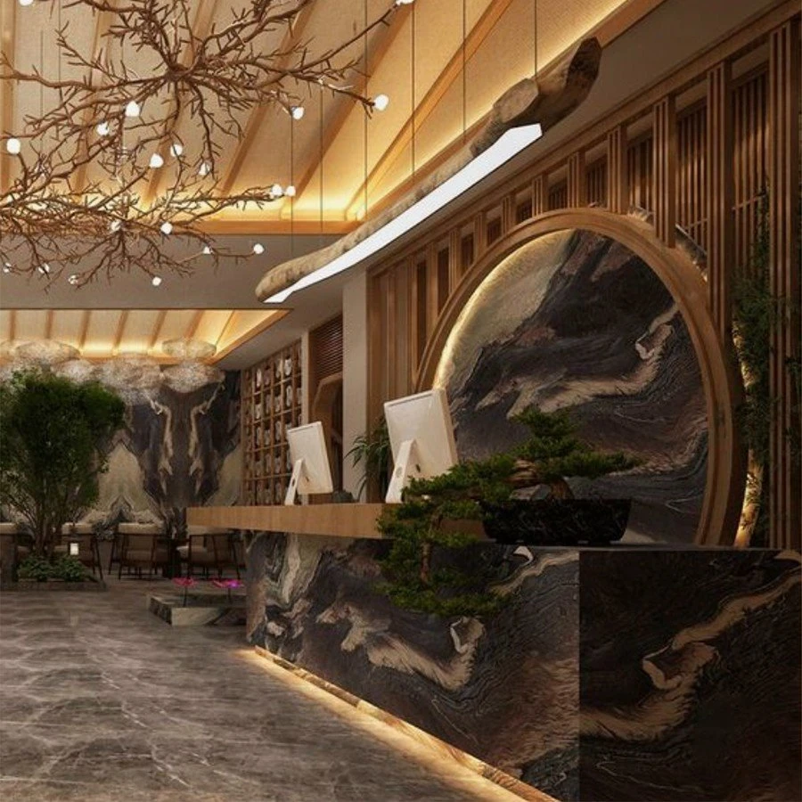 Majestic Ocean Marble Countertop