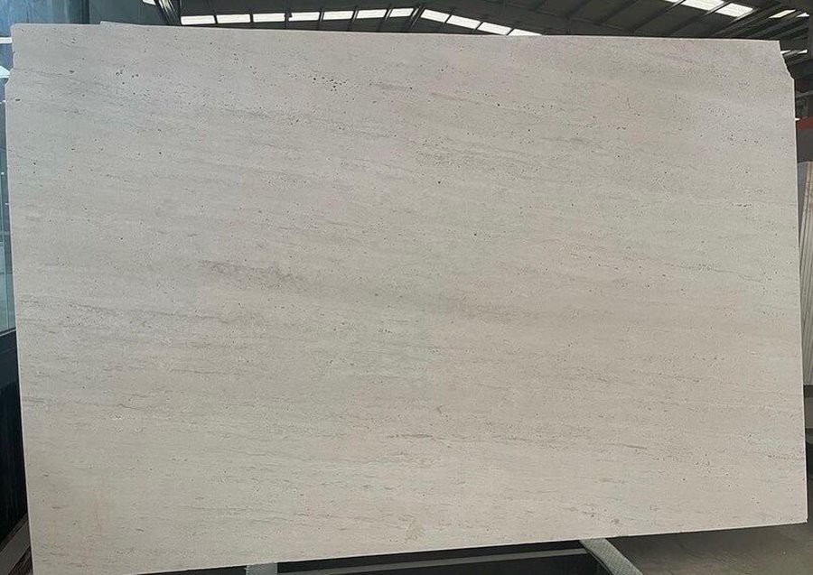 Polar White Travertine Slab Vein Cutted 01