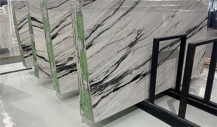 White Panda Marble Slab 04